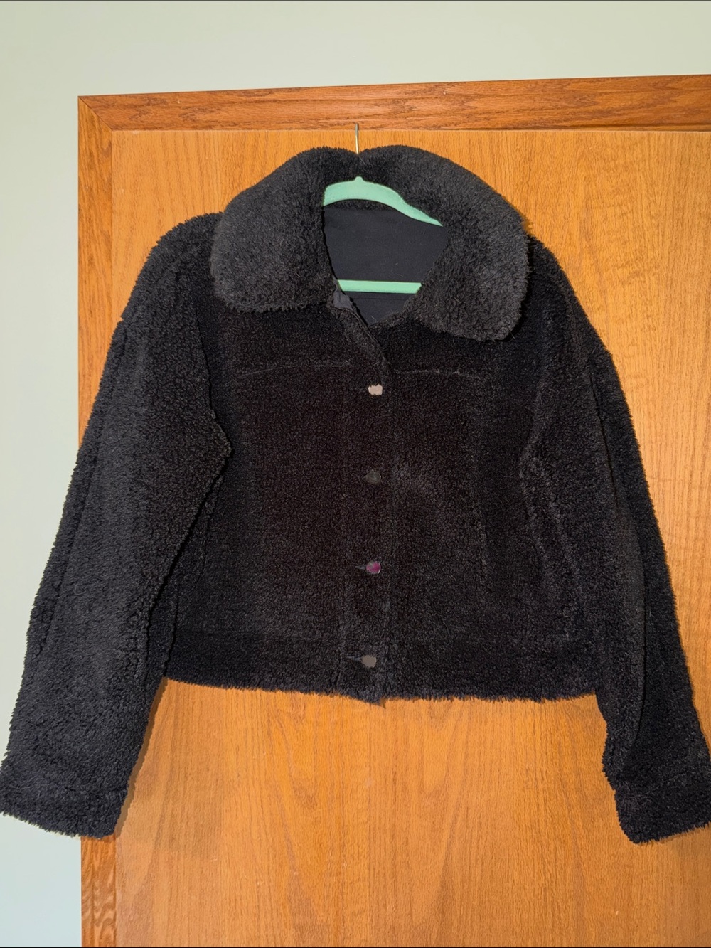 Lululemon Black Sherpa Button-Front Jacket - Women